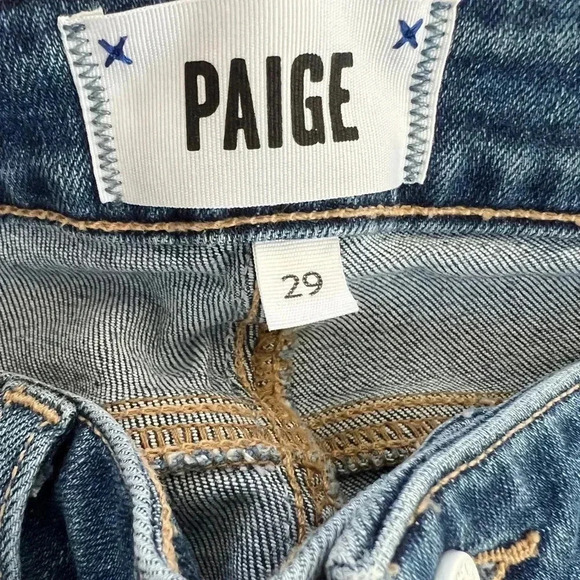 PAIGE Verdugo Ankle Ripped Jeans Distressed Size 29 - Picture 3 of 4